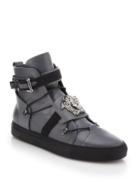 versace sneaker black replica|versace high top vintage sneaker.